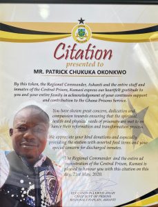 Citation for Patrick Okonkwo