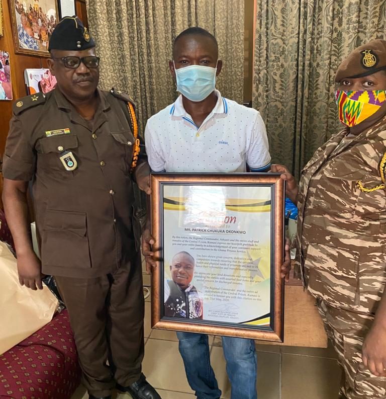 Ghana Prison Authority Honours a worthy Nigerian
