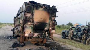 Scene of Nigerian army attacked by Boko Haram