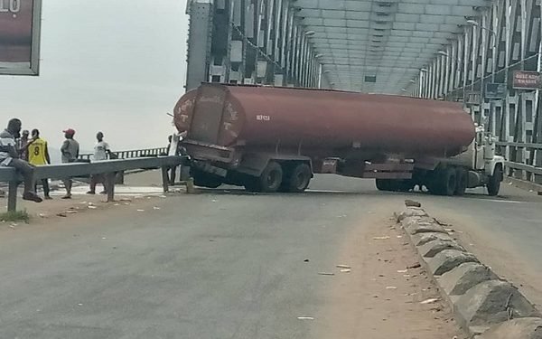 Tanker at River Niger Bridge