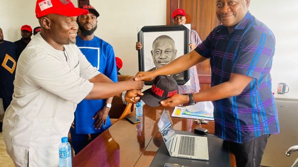 Hon. Okey Mba receiving members of Nkanu East Voters Sensitization Movement